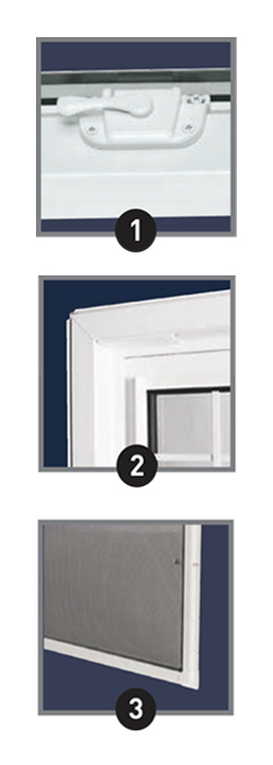 standard double lift out slider features